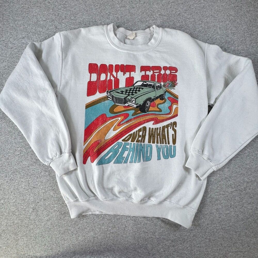 Altar'd State Graphic Sweatshirt Don't Trip Vintage Car Retro Women's S